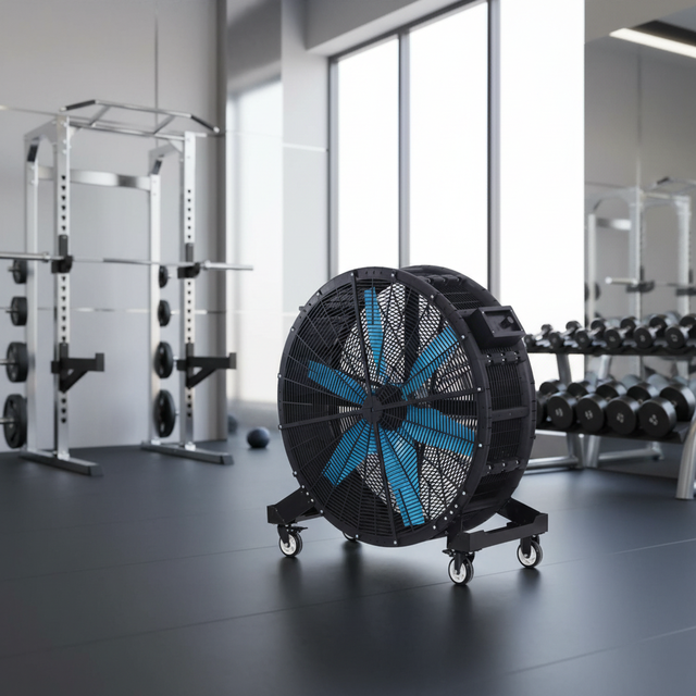 HENGBO Powerful 1M 1.25M 1.5M 4-Wheel High-Performance Commercial Floor Standing Axial Fan 1200W 2700 RPM 220-240V 3-Year