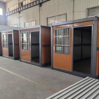 Maison conteneur pliable moderne à construction rapide et économique, étanche, pour dortoir préfabriqué, logement mobile, dépliegement rapide, cabine pliable