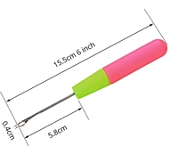 Outils de fabrication de perruques couleur rose et citron manche en plastique enfileur d'aiguille crochets pour cheveux de tressage Jumbo