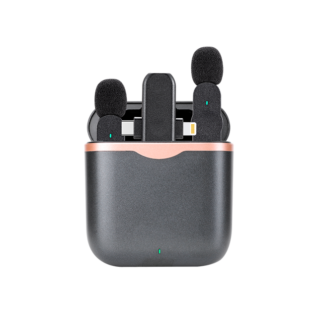 Dual Mic 2.4ghz Wireless Microphone for Cell Phone  Lavalier Mic Tiktok Audio Video Recording Microphone for IPhone