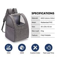 Sac à dos de transport pour animaux de compagnie respirant de qualité supérieure, pliable, pour chats et petits chiens, avec sangles ergonomiques et fenêtres en maille
