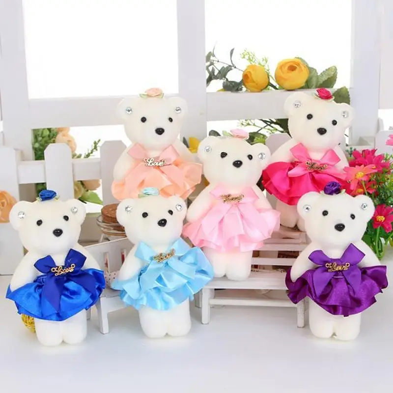 2021 Offre Spéciale coloré fleur habillé ours en peluche bouquet