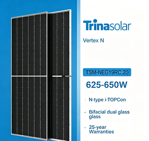 Type N pour panneaux solaires photovoltaïques monocristallins 625-650W, efficacité de 24,1 %, 132 cellules - Product Image 1