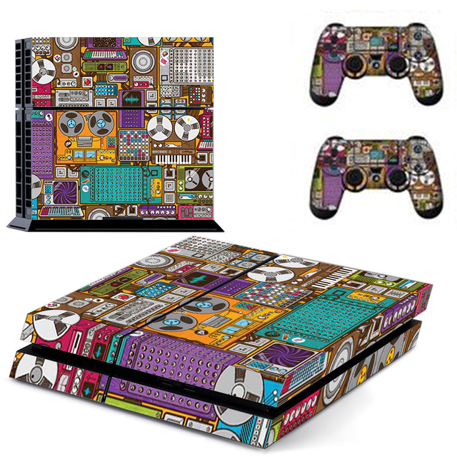Custom Gaming Console Full Vinyl Sticker Set for PlayStation 4 PS4 Console and Controller Color Film