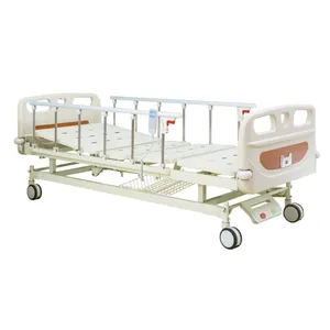 Lit d'hôpital médical GS-818C en aluminium Siderail 2 fonctions lit d'hôpital lits électriques médicaux avec poteau IV