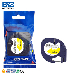 BOYEEZON-cartucho de cinta <span class=keywords><strong>DYMO</strong></span> <span class=keywords><strong>Letratag</strong></span>, etiqueta de plástico térmico, negro sobre amarillo, 91202 ruban a etiqueter - Product Image 4