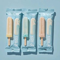 Sac d'emballage de popsicle personnalisé de haute qualité sac en plastique jetable congelé pour crème glacée Popsicle joint arrière sac d'étanchéité