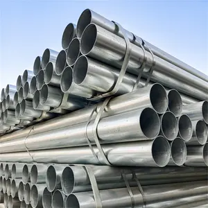 Material de construcción Tubo soldado Z150 Tubo de acero galvanizado redondo Tubo soldado GI