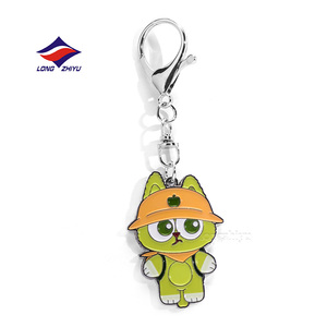 Longzhiyu, fournisseur <span class=keywords><strong>de</strong></span> produits artisanaux en métal depuis 20 ans, porte-clés en émail doux <span class=keywords><strong>double</strong></span> face, design dégradé, logo personnalisé, porte-clés - Product Image 3