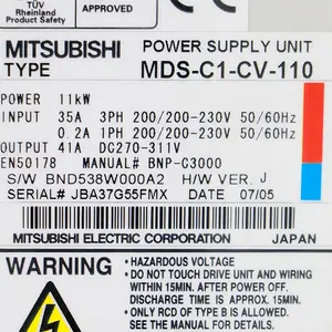 MDS-C1-CV-110 송웨이 CNC MDSC1CV110 미츠비시 서보 드라이브 11KW 전원 공급 장치 MDS-C1-CV-110