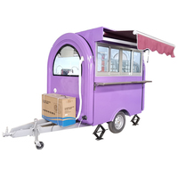 Chariot de restauration multifonctionnel pour hot-dogs, snacks, petit-déjeuner, vente mobile, chariot de restauration rapide, camion grill