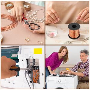 Carrete de alambre de cobre desnudo calibre 22 de 100 pies para jardinería, fabricación de joyas, <span class=keywords><strong>manualidades</strong></span> DIY con chatarra de aluminio de alta calidad - Product Image 6