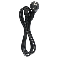 Câble d'alimentation Linsheng CE VDE approuvé, 3 broches, prise Schuko à angle droit personnalisée OEM vers extrémité C13, rallonge UE pour PC