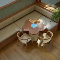 Table basse en bois massif fabriquée à la main, table centrale rustique moderne, meubles en bois sur mesure pour salon, décoration de la maison