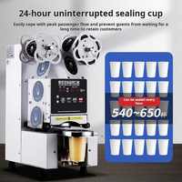Machine à sceller pour boissons chaudes et froides commerciales, lait de soja, thé au lait, équipement de scellage de gobelets en plastique