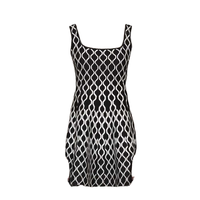 2025 Vintage Jacquard Mini robe courte a-ligne pour les femmes de haute qualité géométrique printemps sans manches col carré bureau dame
