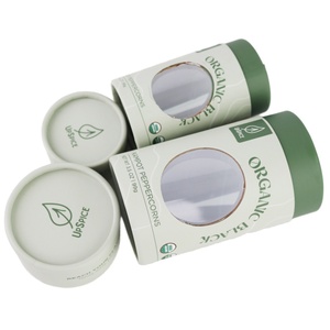 Factory Wholesale Recyclable Cardboard Cylinder <b>Gift</b> <b>Box</b> <b>Clear</b> Window Specialist Packaging for Paper Tubes - Product Image 2