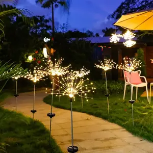 שמש זיקוקין אורות 60/150/200 LED חיצוני DIY 8 תאורת דגם גן דקורטיבי עמיד למים פיות דשא אורות