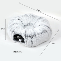 Fabricant de gros tunnel pliable pour chat en peluche pliable