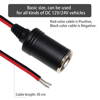 Câble de remplacement pour borne de batterie vers allume-cigare femelle 12 volts, prise de voiture 12v, câble de batterie dénudé pour allume-cigare