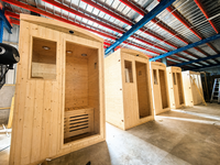 Cabine de sauna infrarouge fiable en bois de pruche pour 2-3 personnes, faible EMF, avec chauffages en fibre de carbone, pour usage intérieur, spa sec et soins de santé