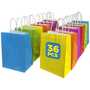 High Quality Colored Paper <b>Bag</b> Kraft Gift Packaging <b>Bag</b> With Twist Paper Handles - Product Image 6