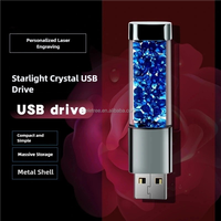 Flashdisk Plastik Bling Bling Warna Pelangi 3.0/2.0 4GB 8GB 16GB Perhiasan Hadiah Perusahaan USB Custom