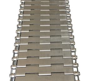 प्लेट चिप कन्वेयर बेल्ट/स्टेनलेस स्टील कार्बन स्टील धातु छिद्रित और सपाट सतह श्रृंखला प्लेट लिंक कन्वेयर बेल्ट - Product Image 4