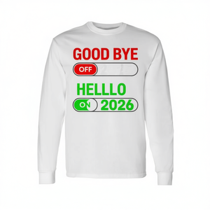 Adiós 2025, Hola 2026, Camiseta de Manga Larga con Diseño de Alegria Navideña de Año Nuevo - Product Image 2