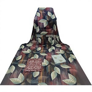 Vêtements Kanga pour femmes, écologiques et luxueux, 3 pièces, broderie à motifs floraux, matière polyester, coupe ample, pour occasions spéciales - Product Image 4