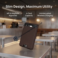 Support de suivi GPS pour Airtags, étui de portefeuille pour cartes, mini, pour hommes, lot de 4, en silicone et métal, avec pince à billets, 2 coques