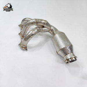 Système d'échappement <span class=keywords><strong>Hetu</strong></span> de haute qualité avec résonateur catalytique, collecteur d'admission en acier inoxydable SS304 pour Porsche 911 991.1/991.2 GT3/GT3 RS - Product Image 4