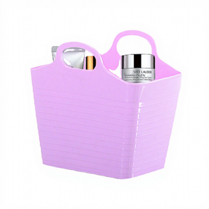 Promotional <strong>Soft</strong> Plastic Desk Organization Mini PE <strong>Storage</strong> <strong>Basket</strong> with Handle - Product Image 1