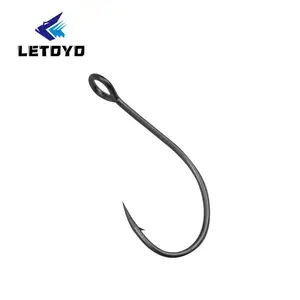 LETOYO Drop Shot Hooks Spoon Fishing Hook Wide High Carbon Steel Fishing Spider Hook