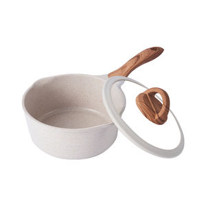 รูปแบบใหม่ตายหล่ออลูมิเนียมห้องครัวหินอ่อนและหินแกรนิตไม่ติดเคลือบหม้อและชุดกระทะ - Product Image 2