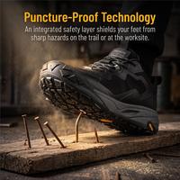 Chaussures de randonnée d'extérieur personnalisées en usine, noires, basses, respirantes, en maille, résistantes aux perforations, légères, avec semelle en caoutchouc antidérapante