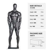 Meistverkaufte Athletische Fiberglas-Sport-Muskel-Schaufensterpuppe Halber Körper Schwarzes Männliches Weibliches Laufmodell Schaufenster-Display Europäisch