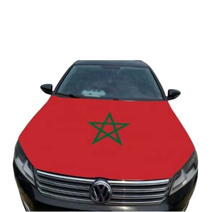 Housse de capot de voiture avec drapeau imprimé numériquement en polyester, vente en gros d'usine 2025, promotionnelle pour tous les pays, livraison rapide - Product Image 4