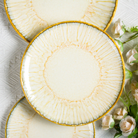 JQY Ensemble d'assiettes et de bols en céramique Vente en gros Vaisselle de restaurant Ensembles de vaisselle nordique personnalisés Ensemble d'assiettes en porcelaine pour la cuisine
