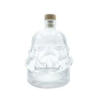 Bouteille en verre de soldat d'alcool personnalisé spécial drôle de haute qualité avec décanteur de rhum en liège