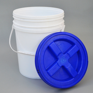 Seau à eau en plastique de grande capacité 20L avec couvercle et poignée, personnalisable, résistant, imperméable, logo personnalisé - Product Image 6