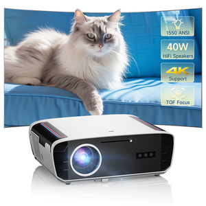 โปรเจคเตอร์ระยะฉายสั้น Google Assistant ความสว่าง 1850 ANSI ลูเมนส์ รองรับ 4K เสียงสเตอริโอ 40W NFC สำหรับธุรกิจและบ้าน สั่งซื้อจำนวนมาก - Product Image 1