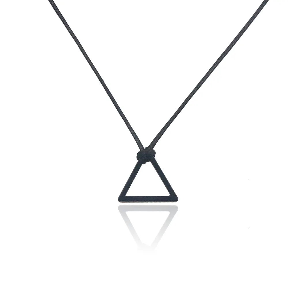 Anime Chainsaw Man Necklace Denji Triangular Leather Chain Pendant Necklace For Women Men