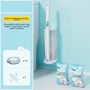 Soporte <span class=keywords><strong>de</strong></span> pared para escobilla <span class=keywords><strong>de</strong></span> inodoro <span class=keywords><strong>de</strong></span> mano, superventas, con cabezal <span class=keywords><strong>de</strong></span> esponja <span class=keywords><strong>de</strong></span> plástico desechable y cerdas <span class=keywords><strong>de</strong></span> nailon, portátil, para limpieza, 0.5kg - Product Image 6
