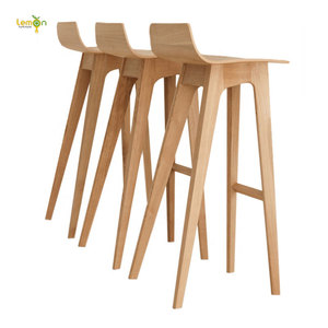 Taburete <span class=keywords><strong>de</strong></span> bar alto Simple <span class=keywords><strong>de</strong></span> madera sólida - Product Image 5