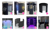 Logo personnalisé gratuit Stand 12.9 Ipad Box Photomaton avec coque Portable Ipad Selfie Photomaton avec anneau lumineux de 22 pouces