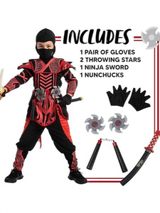 Conjunto de <span class=keywords><strong>disfraz</strong></span> de <span class=keywords><strong>Ninja</strong></span>, mono <span class=keywords><strong>Ninja</strong></span> con <span class=keywords><strong>accesorios</strong></span> de espuma para niños pequeños, traje de Halloween para Ideas, fiesta de Cosplay - Product Image 5