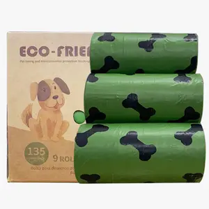 GPB01 commercio all'ingrosso Eco Friendly Pet cane porta sacchetti di cacca Logo personalizzato stampati sacchetti di rifiuti biodegradabili all'ingrosso Pet cane cacca sacchetto