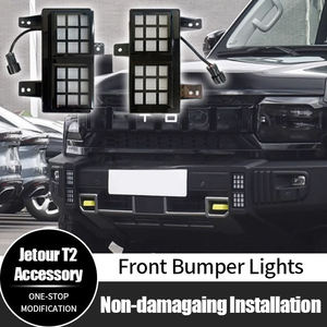 Feux de jour à LED décoratifs pour pare-chocs avant ABS OEM, assemblage de lampes 12V-24V, rétrofit/mise à niveau pour Chery Jetour T2 Traveler - Product Image 1