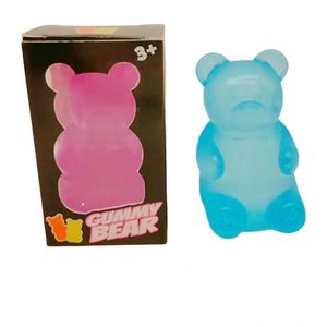 Wholesale Maltose Stretchy <b>Bear</b> Soft Squeeze Toy Lychee Skin Texture Fidget Squishy Jelly Gummy <b>Bear</b> for Teens Adults - Product Image 3